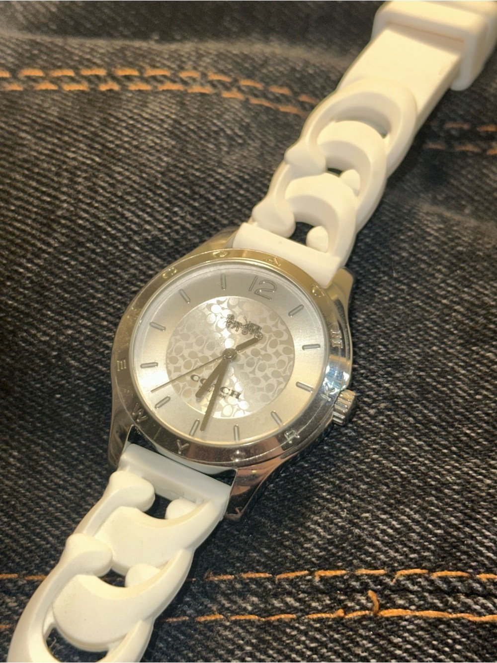 Coach Maddy White Watch with Silver Dial